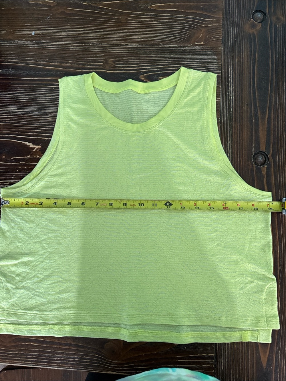 lululemon yellow airflow crop tank